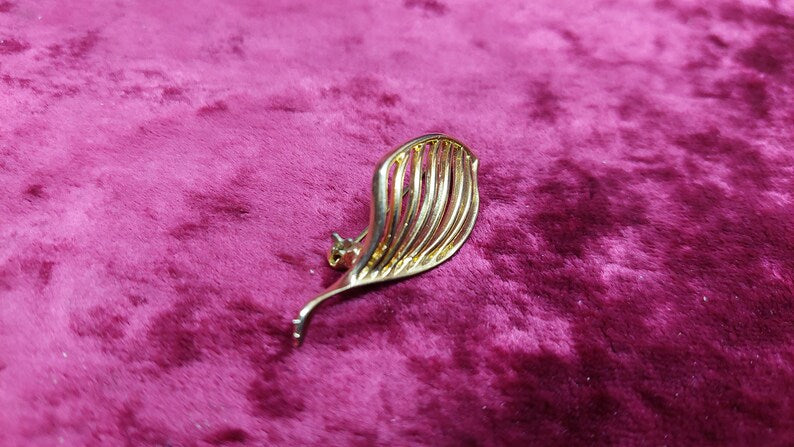 Vintage USSR Gold-Plated Brooch