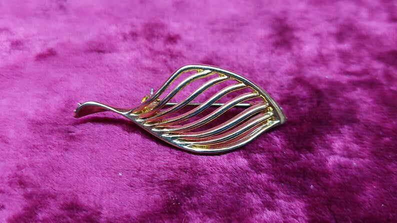 Vintage USSR Gold-Plated Brooch