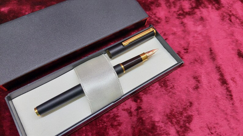 vintage fountain pen with USSR golden nib