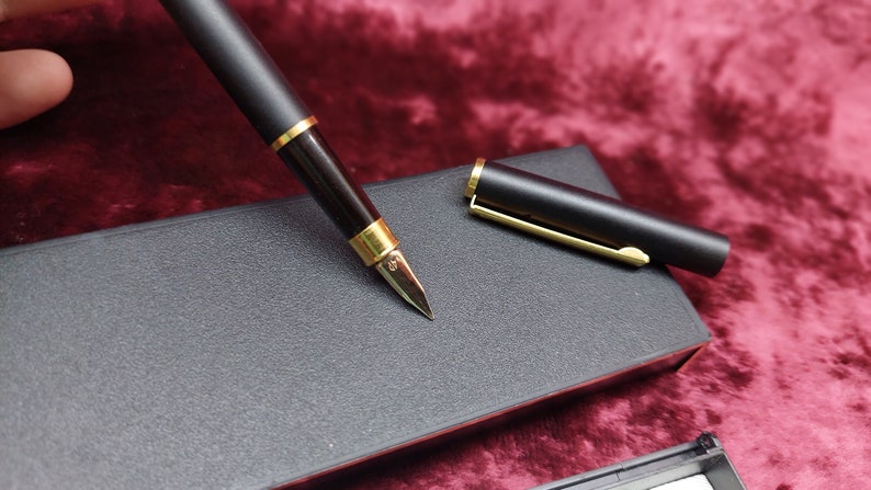 vintage fountain pen with USSR golden nib