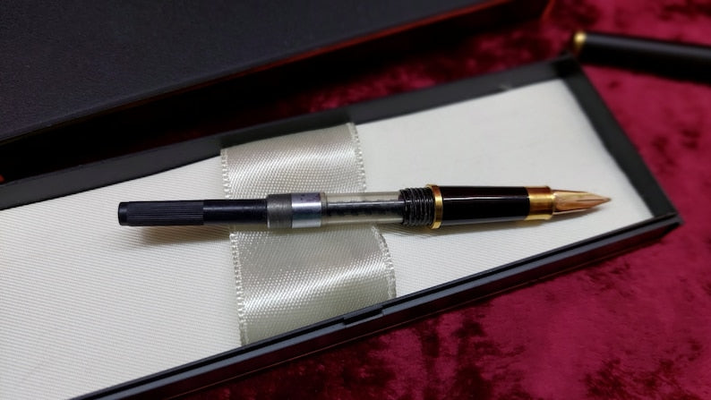 vintage fountain pen with USSR golden nib
