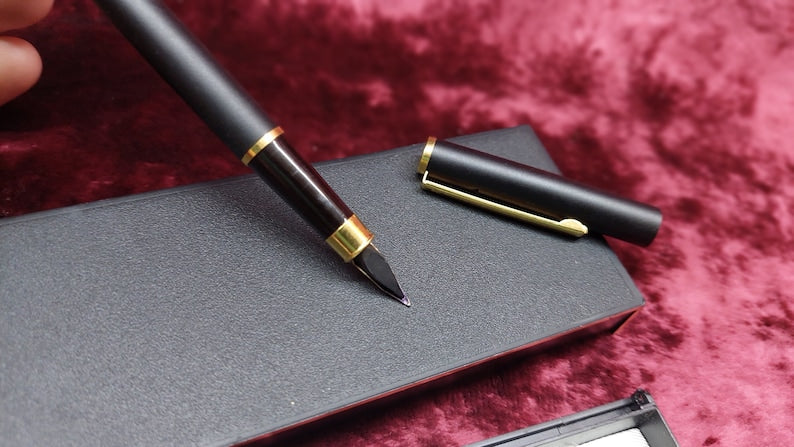 vintage fountain pen with USSR golden nib