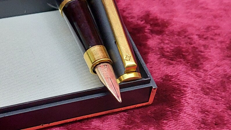 vintage fountain pen with USSR golden nib