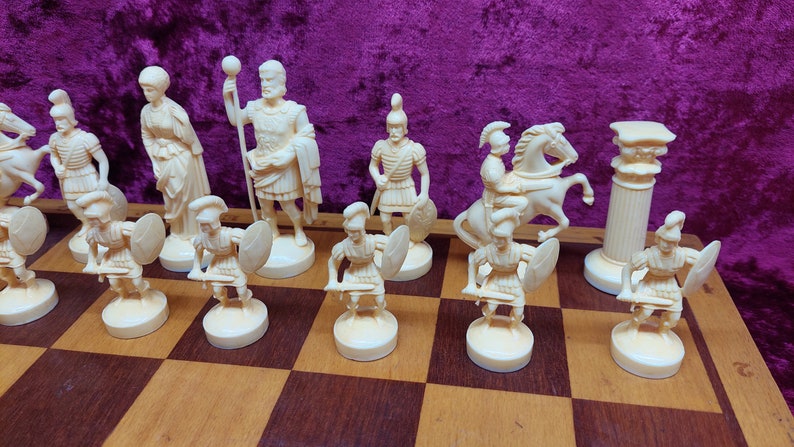 Soviet chess set "Romans" 80s vintage in very good condition