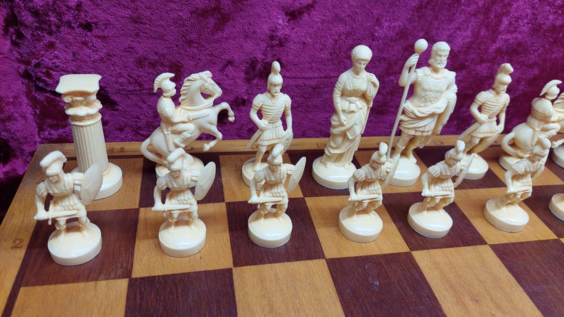Soviet chess set "Romans" 80s vintage in very good condition