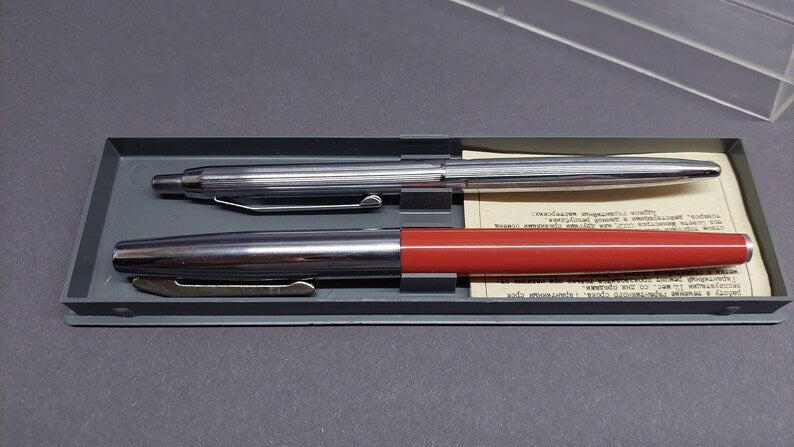 Soviet vintage set for writing, drawing set NEW!!! Made in USSR. Soviet ink fountain pen
