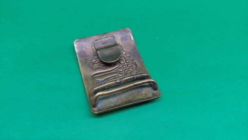 Buckle of the Ukrainian military brass belt - Trident - Coat of arms of Ukraine