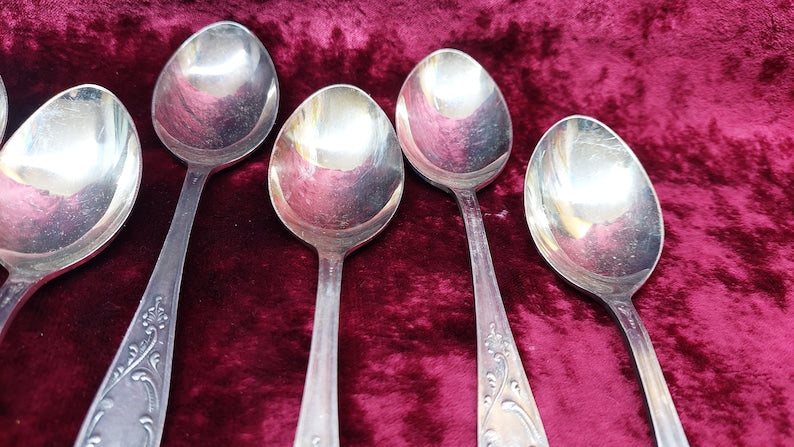 table spoons, old spoons, large spoons, a set of spoons, Soviet spoons, Russian antiques