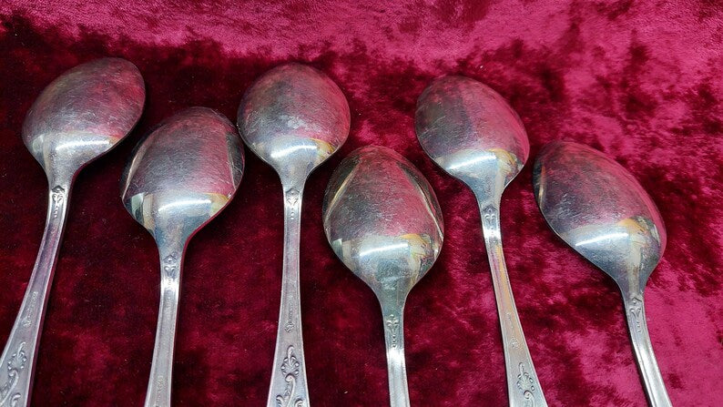 table spoons, old spoons, large spoons, a set of spoons, Soviet spoons, Russian antiques