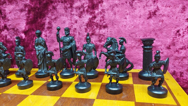 Soviet chess set "Romans" 80s vintage in very good condition