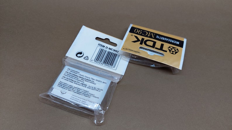 Vintage mini cassettes TDK 90 2pcs NEW. Dictaphone Mini Cassette