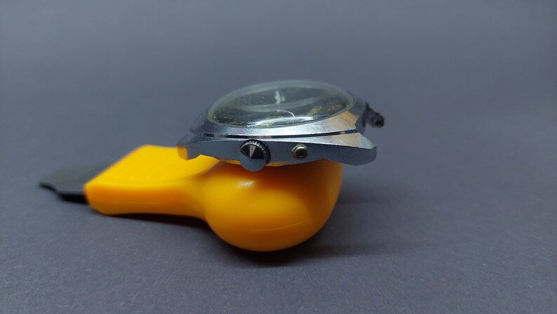 Soviet Vintage Watch "Slava" Mechanical Watch, Soviet Chrome Watch, USSR Mechanical Watch.To the collection