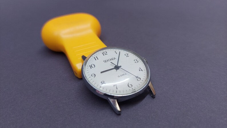 Soviet watch "Sekunda", Men's watch, Russian watch, Vintage watch, Black watch. To the collection