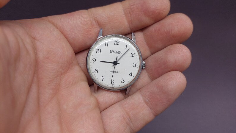 Soviet watch "Sekunda", Men's watch, Russian watch, Vintage watch, Black watch. To the collection