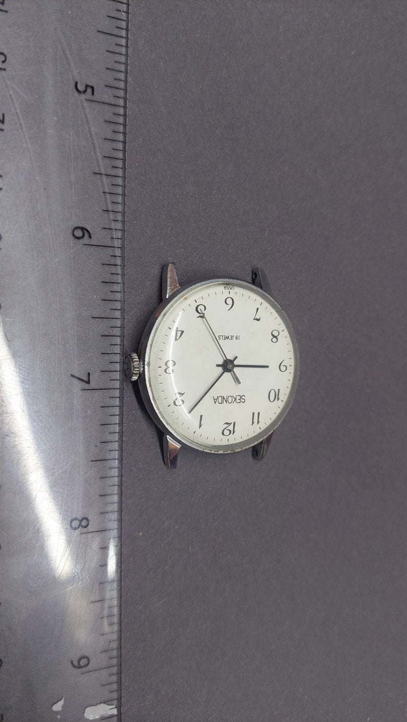Soviet watch "Sekunda", Men's watch, Russian watch, Vintage watch, Black watch. To the collection