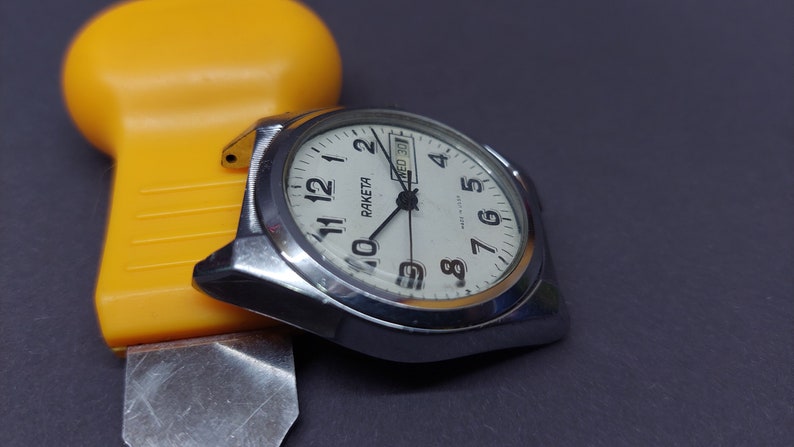 Soviet vintage watch "Raketa" (Rocket) Mechanical watch.Soviet watch Chrome. Mechanical clock of the USSR. To the collection