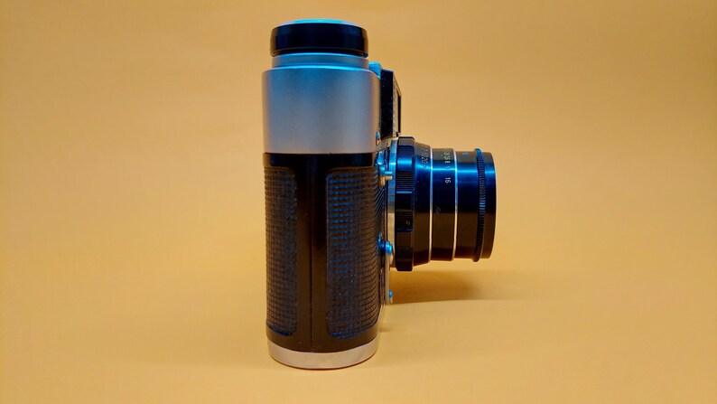 Old Soviet camera FED - 5 lens Industar - 61 Ld (2.8/55) Olympics. Quality mark. Made in USSR.