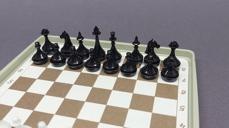 Nice Authentic Soviet Magnetic Travel Pocket Chess Set Russian USSR Vintage 1991s Antiques