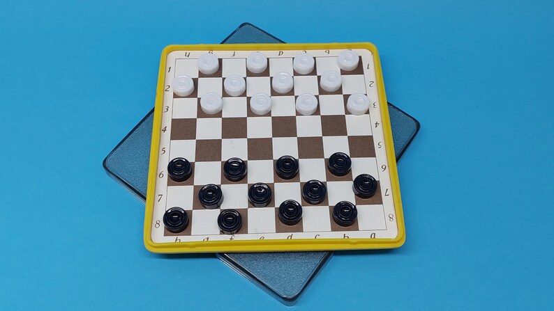 Vintage Road Checkers 80's, Magnetic Checker Set, Soviet Pocket Checkers, Mini Checkers, Pocket Checkers, Old USSR Checkers