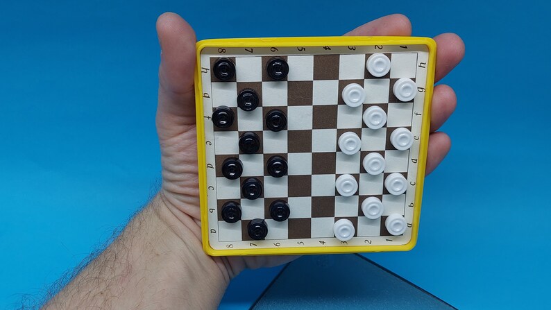 Vintage Road Checkers 80's, Magnetic Checker Set, Soviet Pocket Checkers, Mini Checkers, Pocket Checkers, Old USSR Checkers