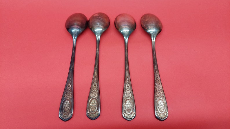 four new cupronickel teaspoons of the USSR