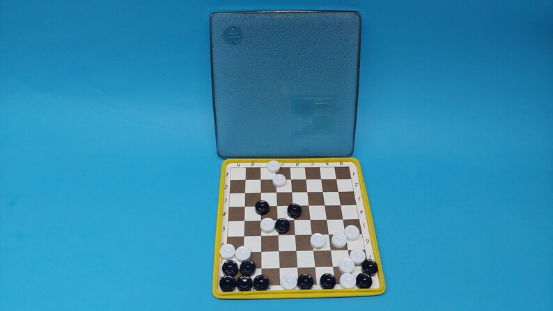 Vintage Road Checkers 80's, Magnetic Checker Set, Soviet Pocket Checkers, Mini Checkers, Pocket Checkers, Old USSR Checkers