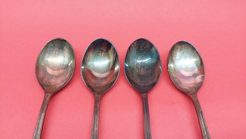 four new cupronickel teaspoons of the USSR