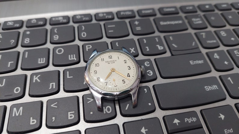 Vintage wristwatch from the 60s Soviet Sekonda Raketa