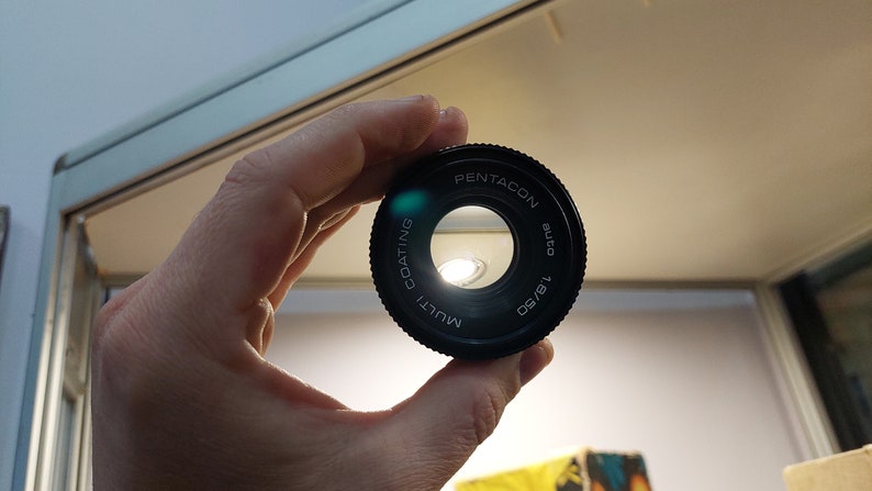 The Praktica MTL5b 35mm SLR is a 29mm f/2.8 wide angle lens.