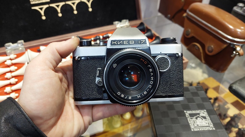 vintage soviet camera Kyiv 17 lenses helios 81n vintage camera back camera soviet camera collectible camera retro camera work camera ussr