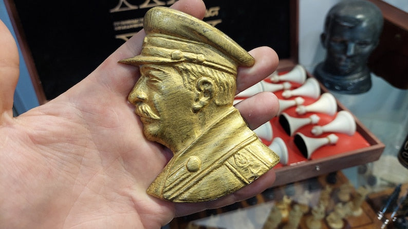 bas-relief of the leaders of the ussr stalin lenin
