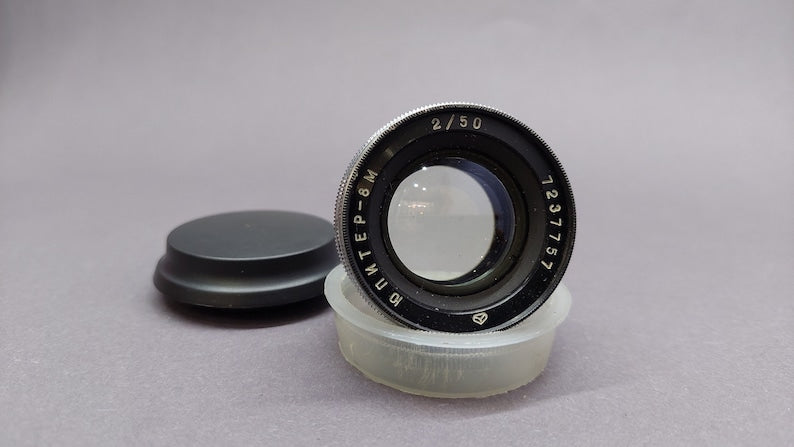 Jupiter 8M Lens 50mm 1/2 Mount Contax-Kyiv RF Soviet Sonnar 2/50 vintage lens