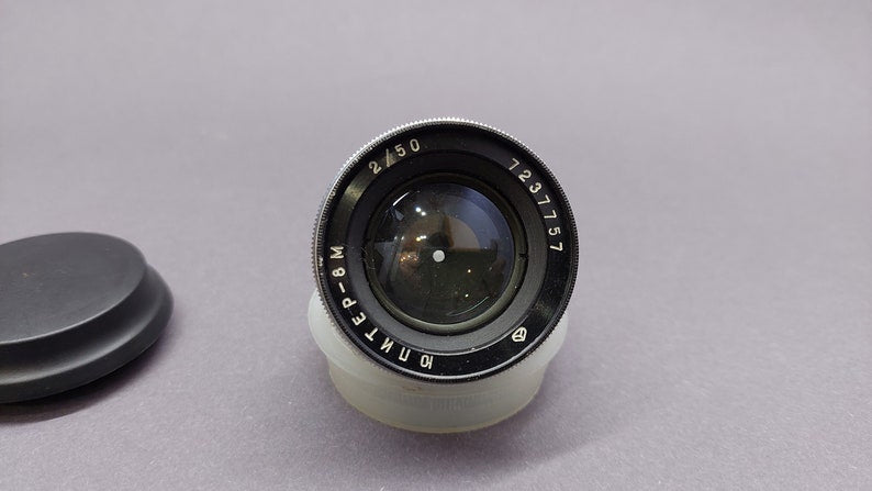 Jupiter 8M Lens 50mm 1/2 Mount Contax-Kyiv RF Soviet Sonnar 2/50 vintage lens