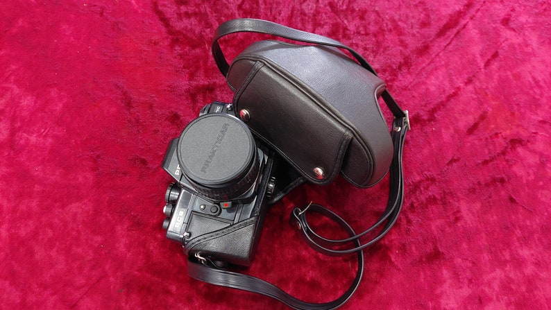 Praktica BCS vintage analog mechanical 35mm black film camera.
