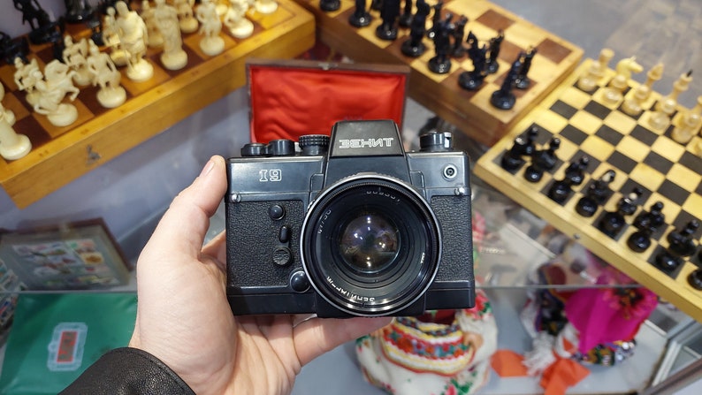 Film camera Zenit 19 35 mm, m42 mount, semi-automatic