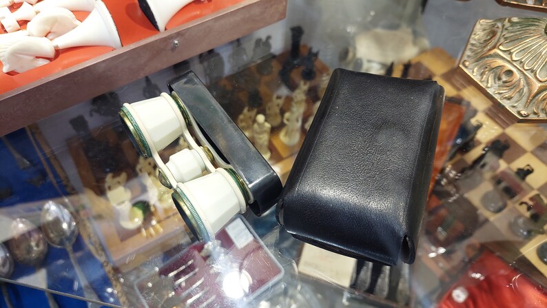 Soviet theater binoculars TITANIC, - Antique opera binoculars - Pocket binoculars in a Titanic case