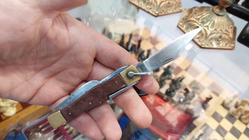 Soviet vintage folding knife, USSR folding knife, Tourist knife, Rare Russian collection knife
