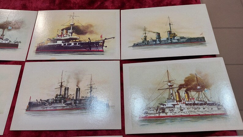 Postcards of Russian warships