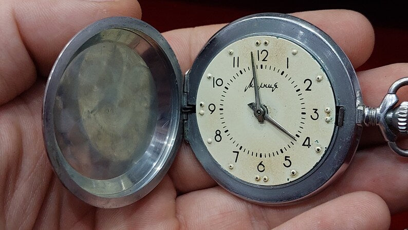 RARE WATCH!!!: Pocket watch, Lightning, Blind, Lightning mechanical, Soviet watch, USSR watch, vintage gift
