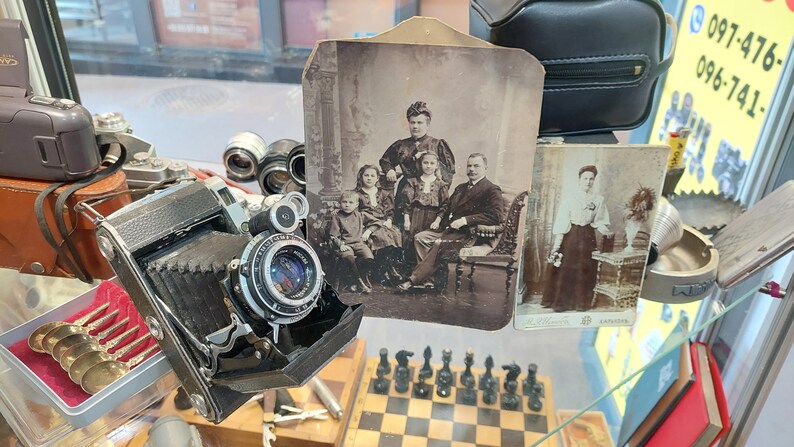 Vintage collectible Russian Moscow-4 (Moskva) Soviet folding film photo camera