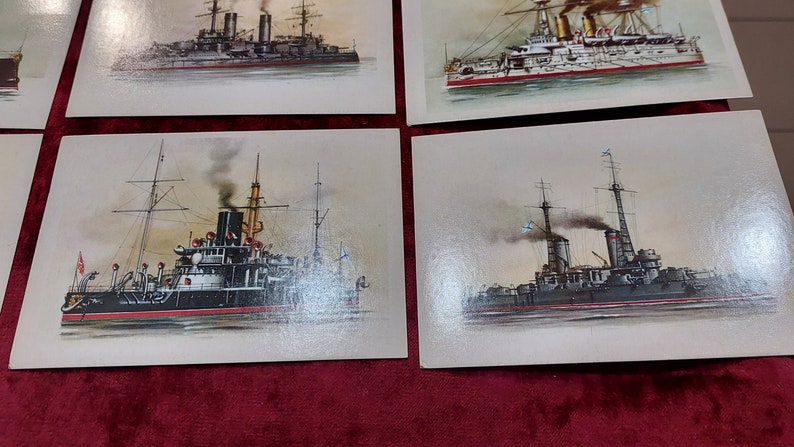 Postcards of Russian warships
