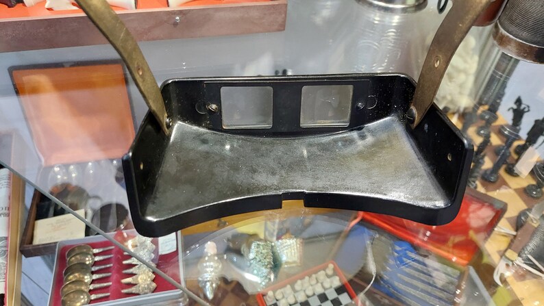 Optical glass binocular magnifier USSR.