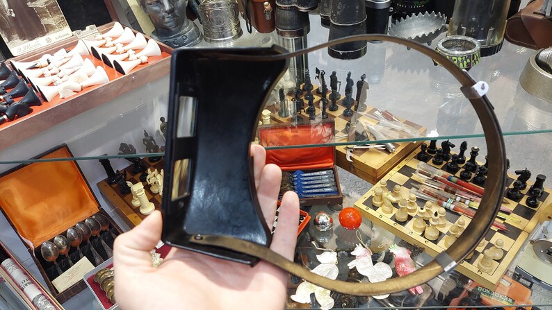 Optical glass binocular magnifier USSR.