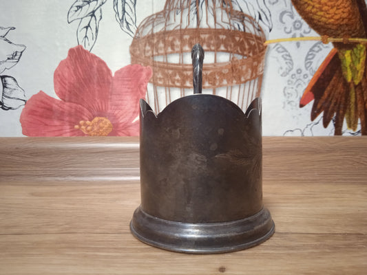 Antique Soviet Metal Coaster Soviet silver 875 sample weight 128 grams