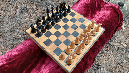 Nice Authentic Classic Soviet Big Tournament Chess Set Wooden Russian Vintage USSR