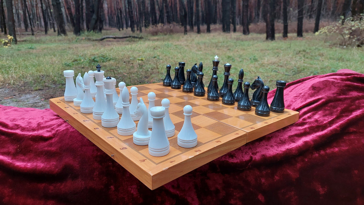 Soviet plastic chess set 80s vintage