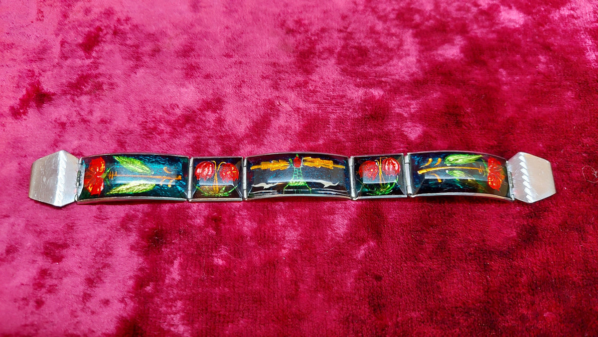 Vintage Watch Bracelet Plexiglass and Metal Handmade USSR Soviet Union Bands & Straps