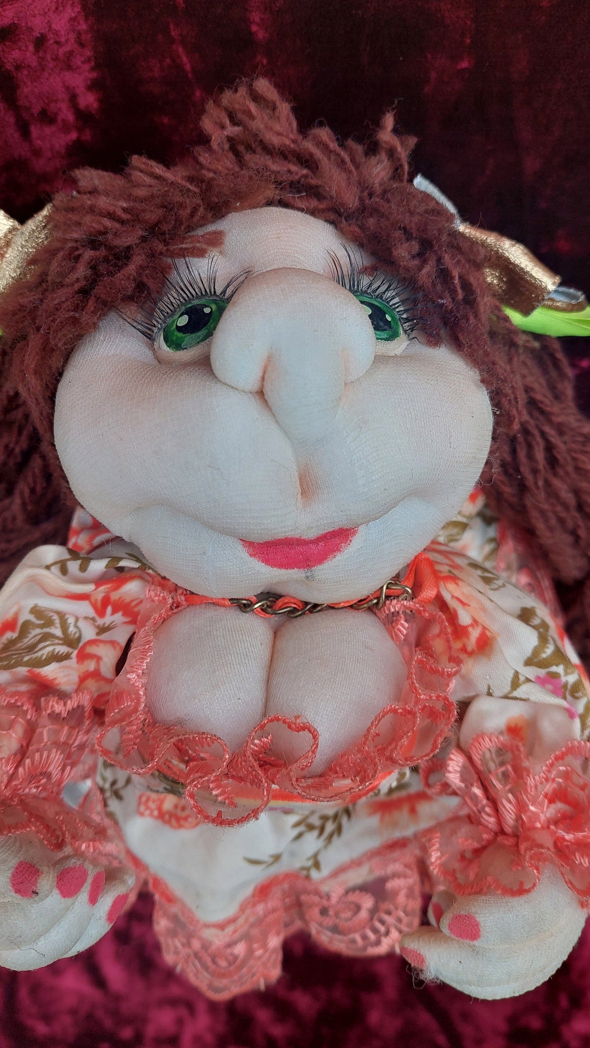 Hand-made samovar doll, doll puts on a samovar, beautiful hand-made samovar doll