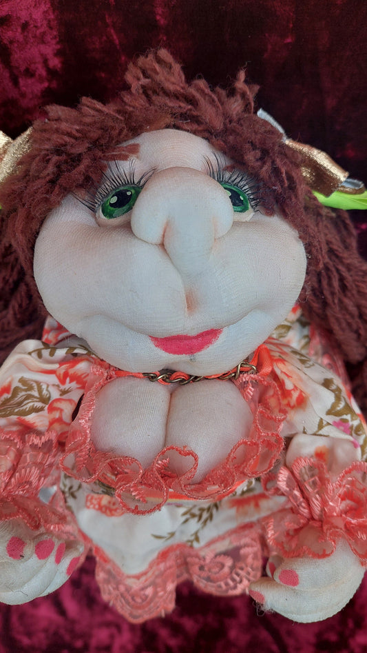 Hand-made samovar doll, doll puts on a samovar, beautiful hand-made samovar doll