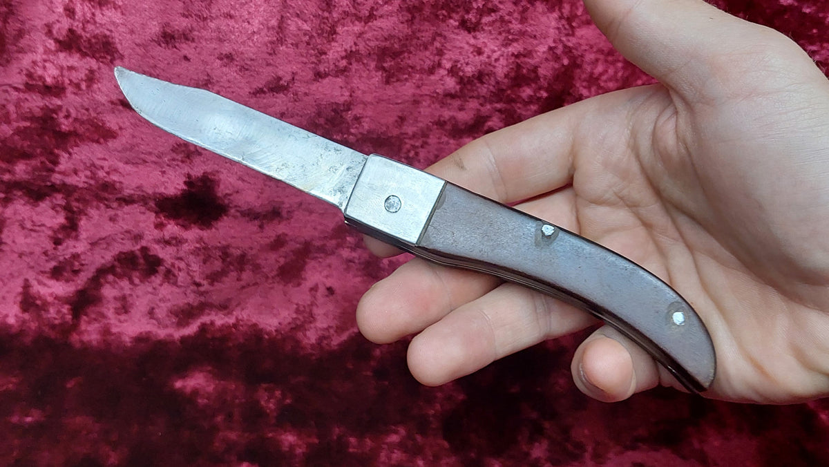 Ukrainian vintage handmade textolite knife, Soviet pocket folding knife, bottle opener, USSR handmade knife.